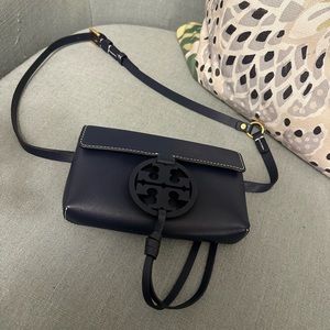 Tory Burch Navy Miller Belt Bag.